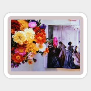 Open fashion book with flowers Sticker